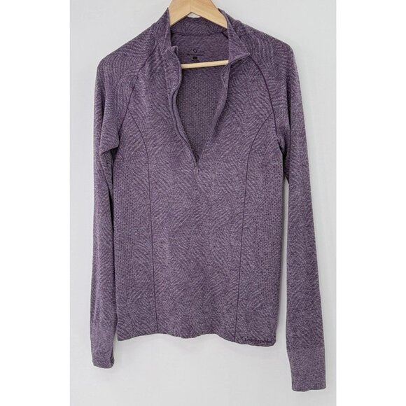 Moving Comfort Large 1/2 Zip Pullover Purple Active Lightweight Stretchy Runs Sm - Picture 3 of 10